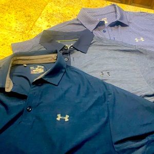Lot of 3 Under Armour XL Polos